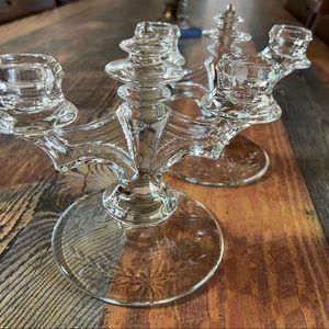 Glass Candelabras